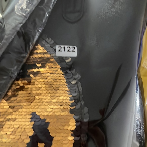 Olivia Miller Faux Leather Handbag with Reverse Sequin Embellishment - Picture 14 of 14